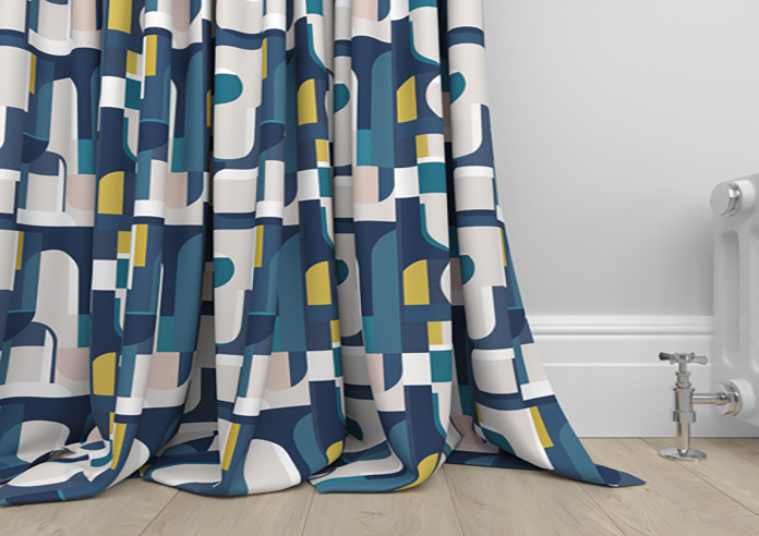 Archways, Navy - Made to Measure Curtains - Image 6